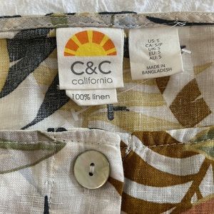 Coastalina Linen Palm Canyon Relaxed Top